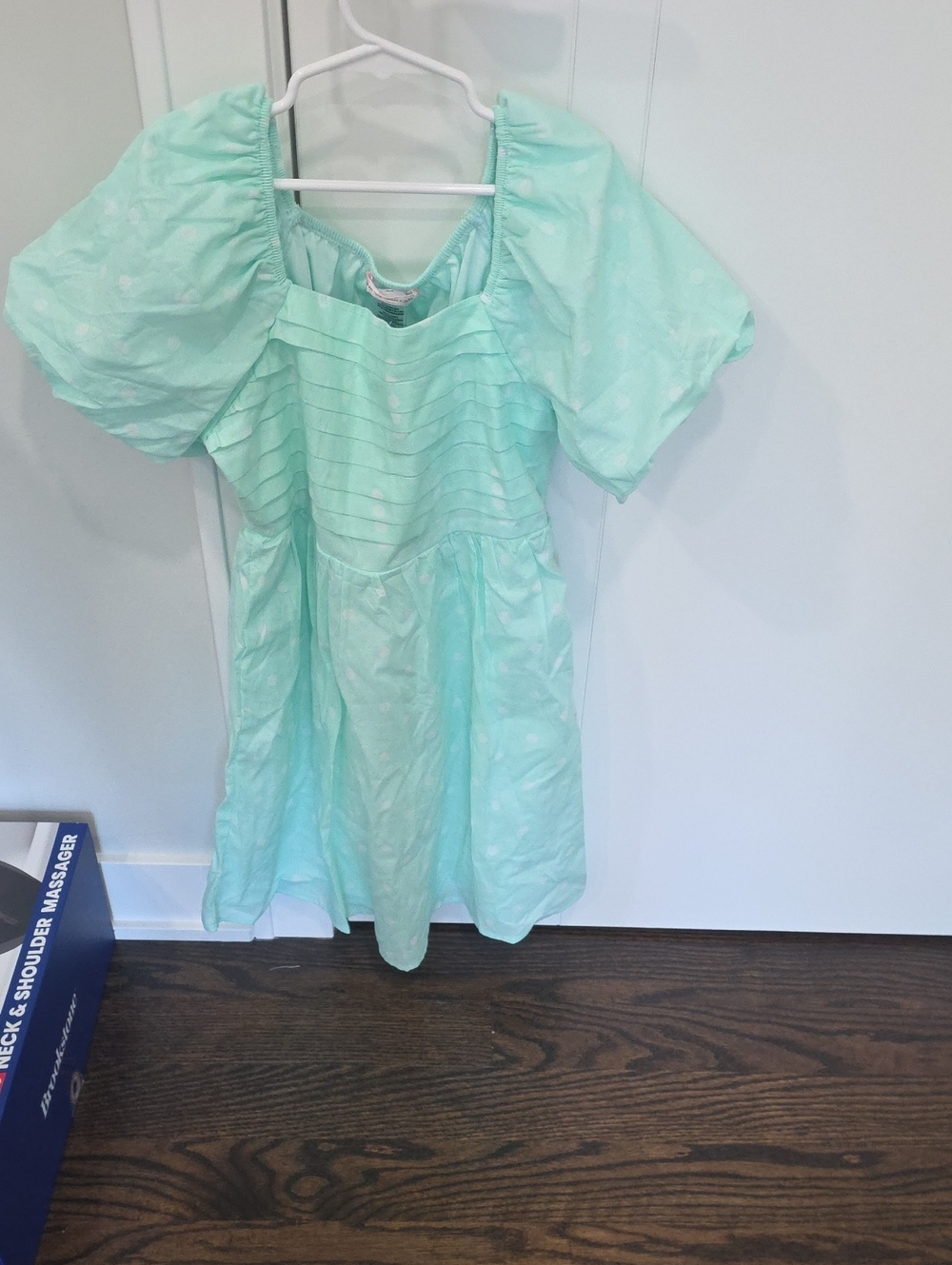 Love Squared Mint Green Puff-Sleeve Kids Dress